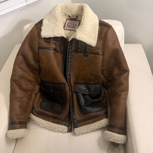 Levi's Brown Jacket with Cream Shearling